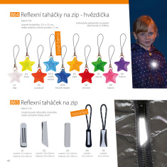 Reflexní taháček na zip s poutkem Reflexní taháček na zip s poutkem